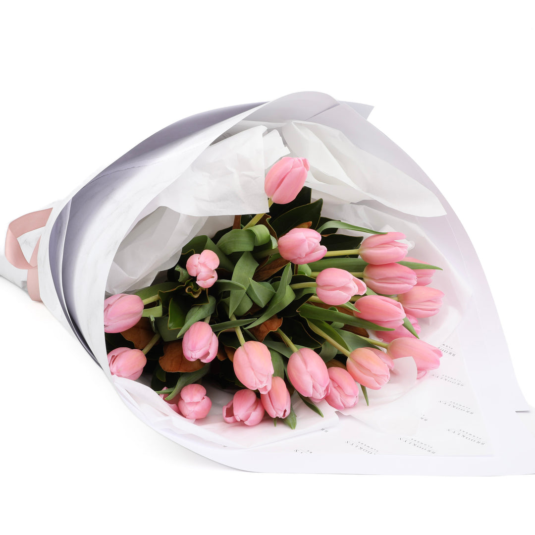 Pink Tulip Bouquet For Mum