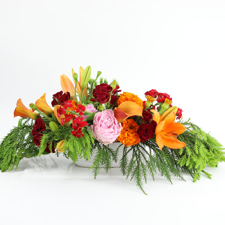 Vibrant Festive Table Arrangement