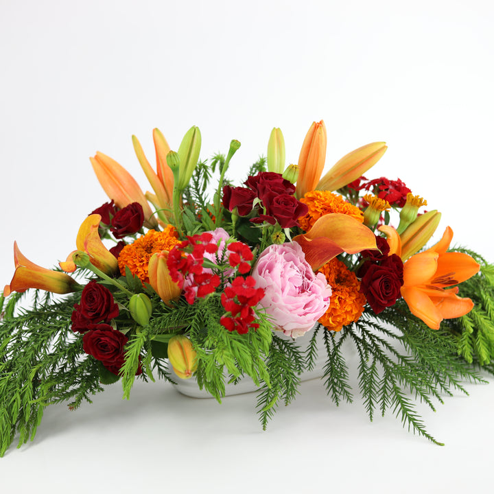 Vibrant Festive Table Arrangement