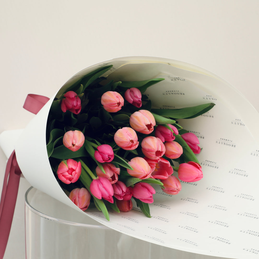 Pink Tulip Bouquet For Mum - Brooklyn Flowers