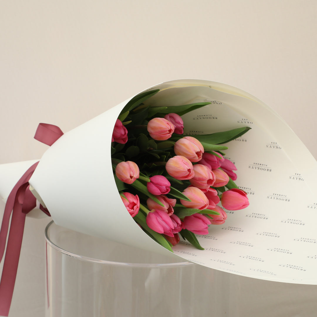 Pink Tulip Bouquet For Mum - Brooklyn Flowers