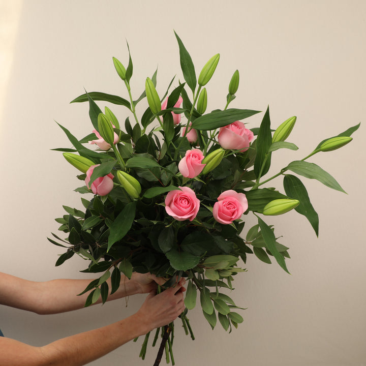 Lily & Rose Bouquet - Brooklyn Flowers