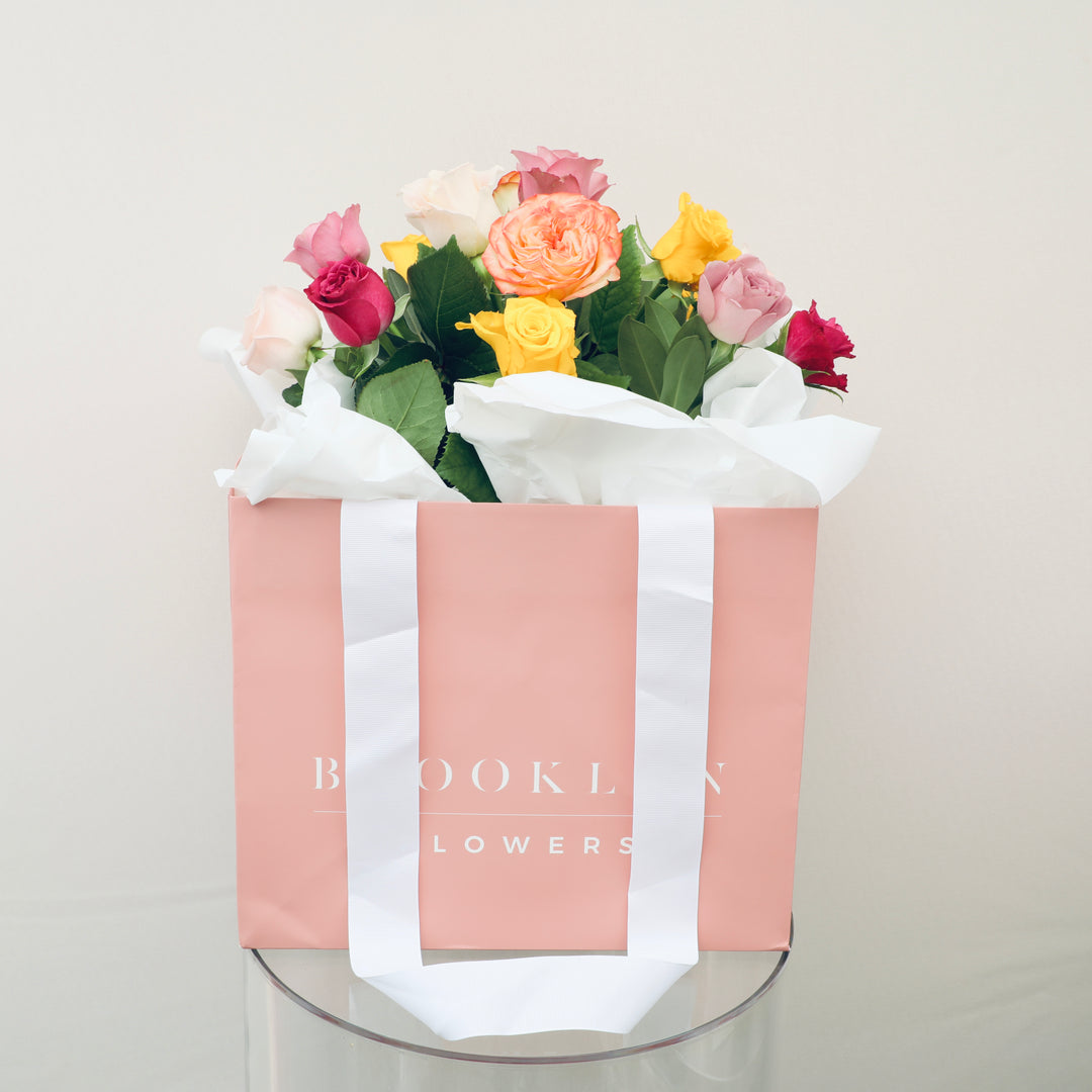 I Love You Mum Mix Rose posy - Brooklyn Flowers