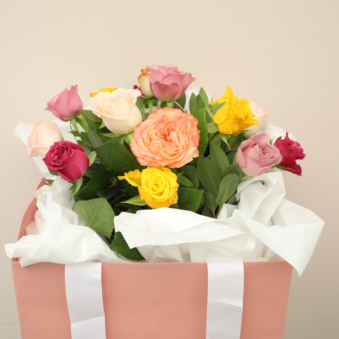 I Love You Mum Mix Rose posy - Brooklyn Flowers