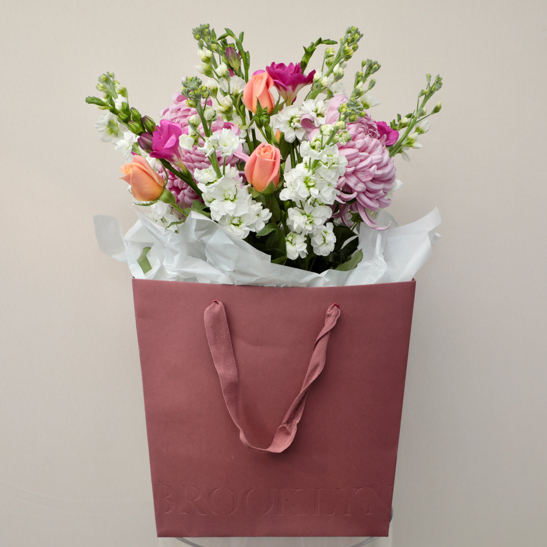 Sweet Blossom Bliss Bag Bouquet - Brooklyn Flowers