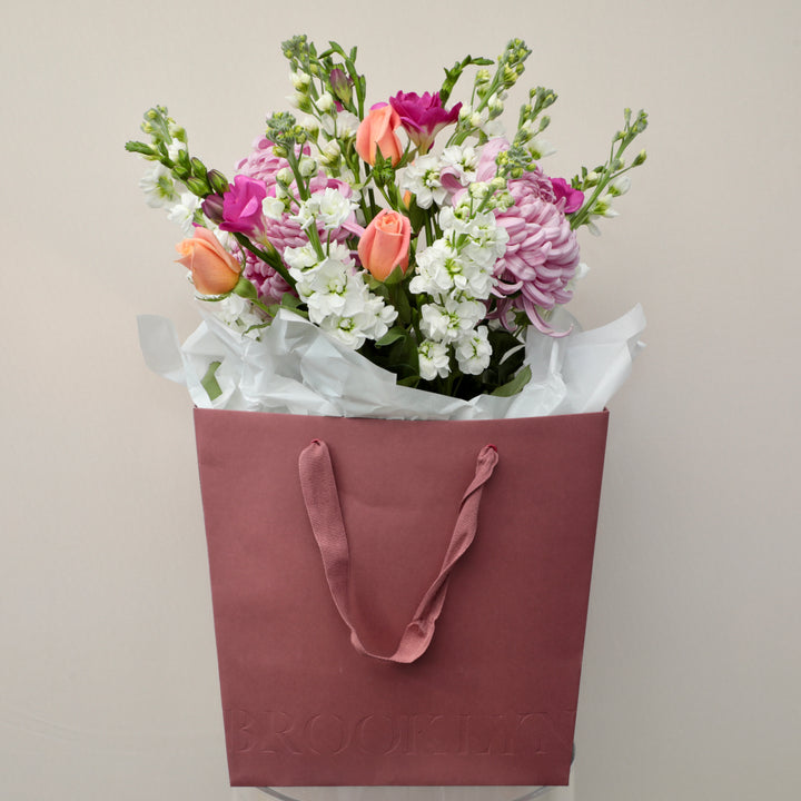 Sweet Blossom Bliss Bag Bouquet - Brooklyn Flowers