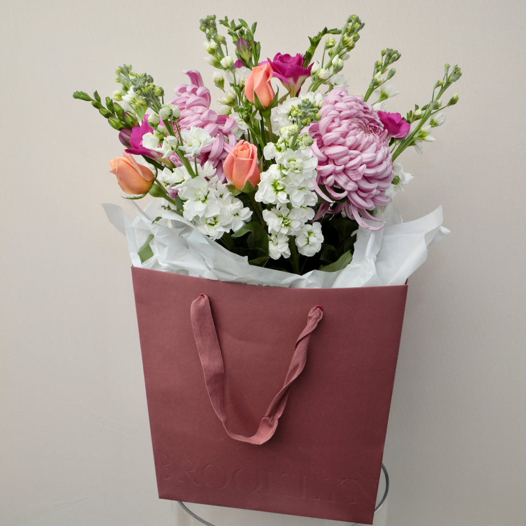 Sweet Blossom Bliss Bag Bouquet - Brooklyn Flowers