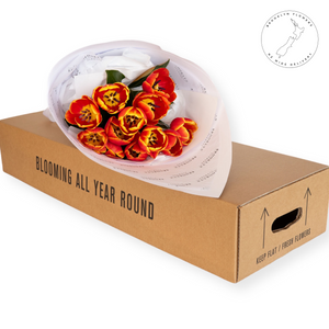 Orange Tulip Bouquet Box