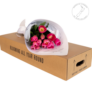 Pink Tulip Bouquet Box