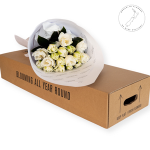 White Tulip Bouquet Box