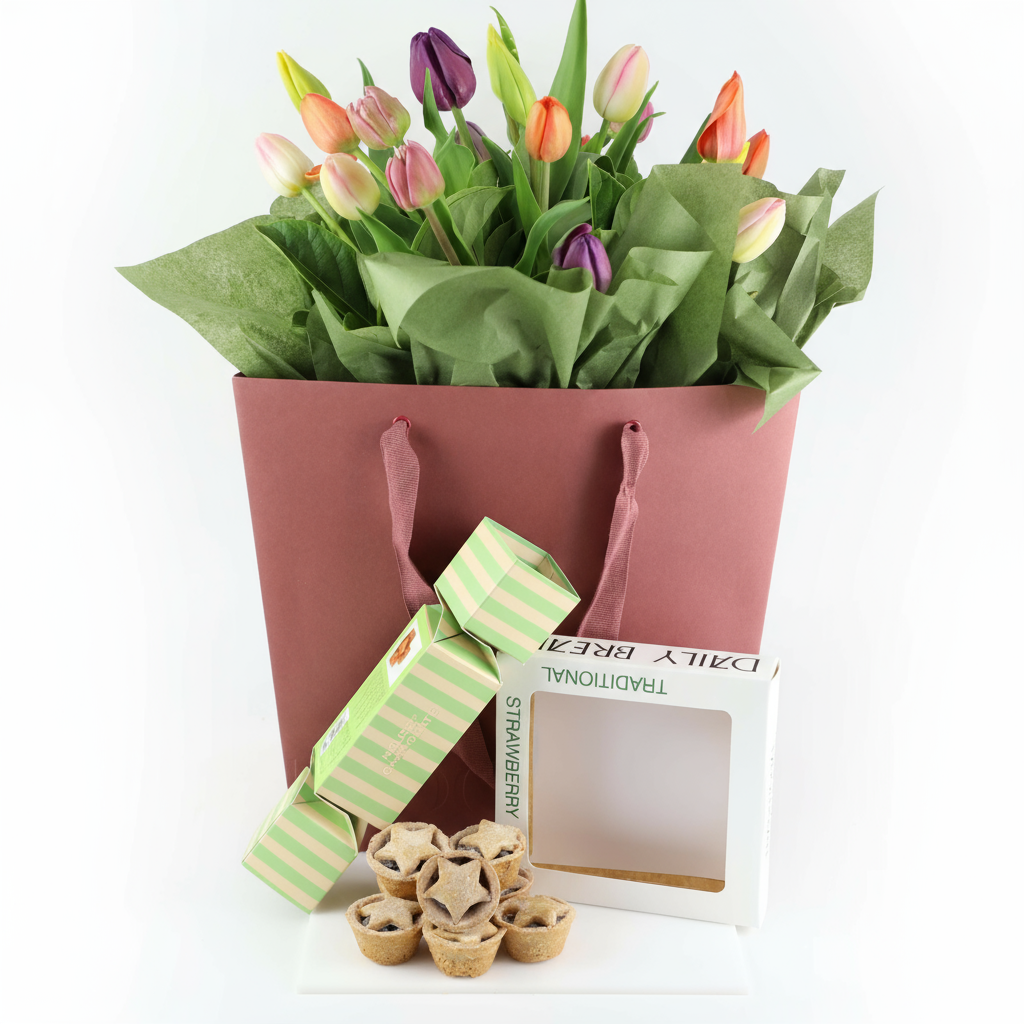 Festive Tulip Mix Bouquet & Gift