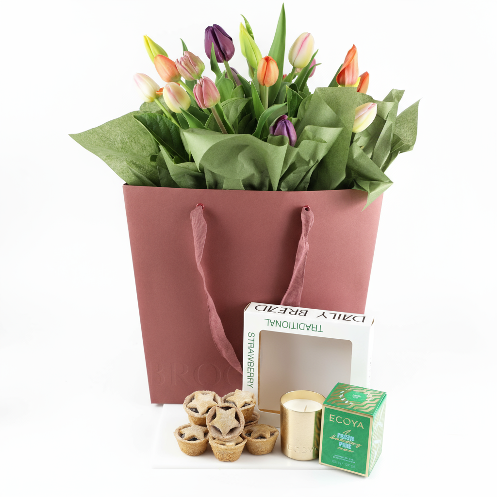 Festive Tulip Mix Bouquet & Gift