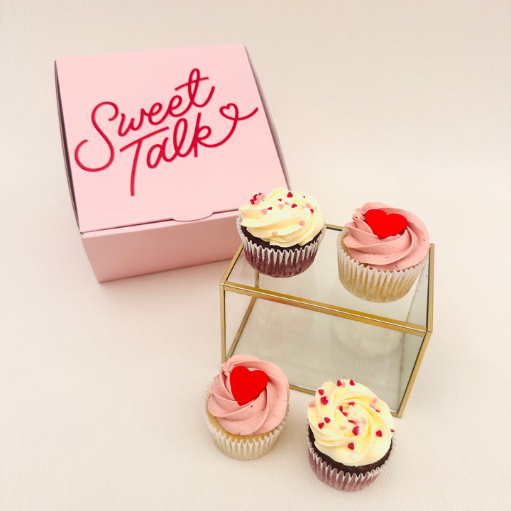 Valentines Day Cup Cake Box 4 Pack