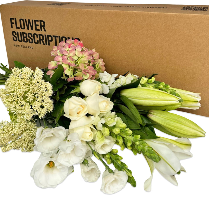 White & Green Subscription Blooms