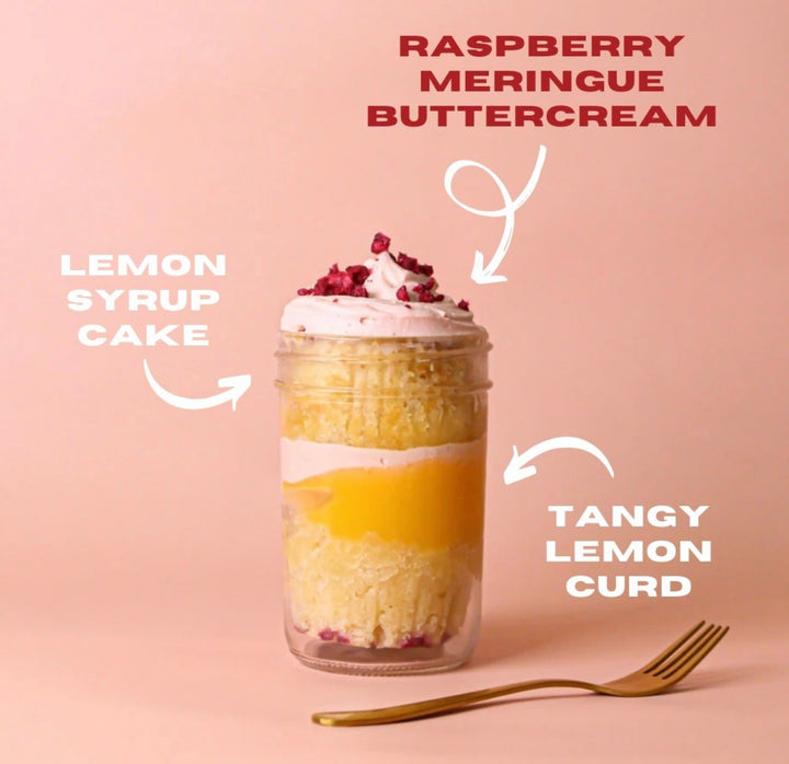 Lemon & Raspberry Cake Jar