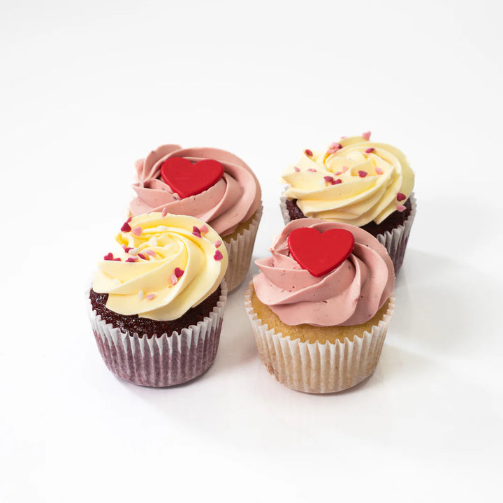 Valentines Day Cup Cake Box 4 Pack