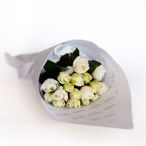White Tulip Bouquet Box