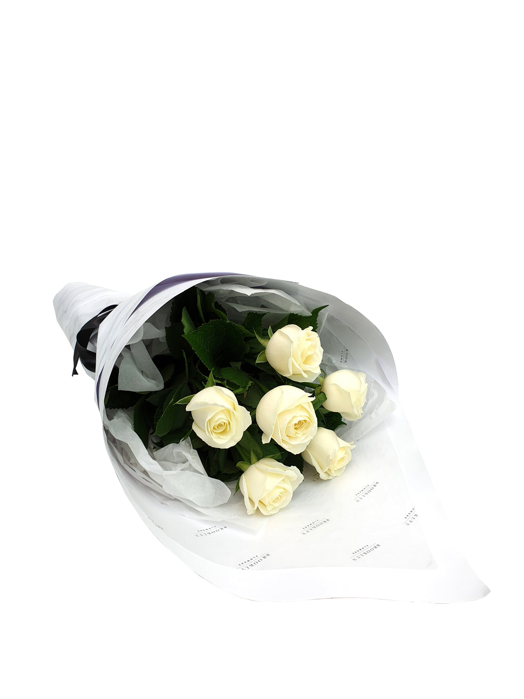 White Rose Bouquet - Brooklyn Flowers