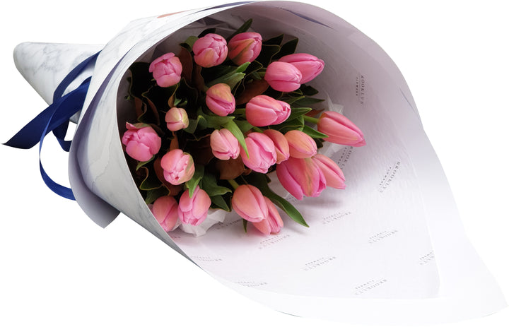 Pink Tulip Bouquet - Brooklyn Flowers