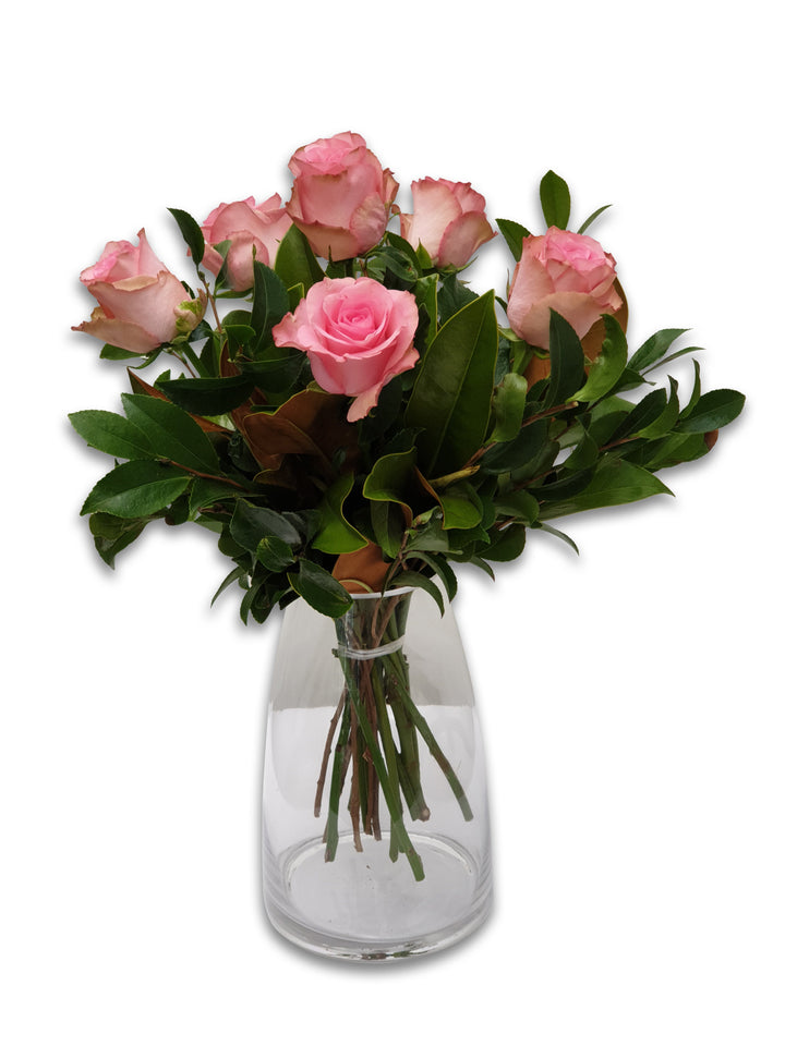 Pink Rose Bouquet - Brooklyn Flowers