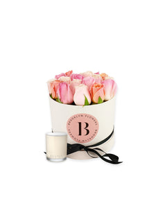 The Brooklyn Rose Box & Candle Gift Package - Brooklyn Flowers