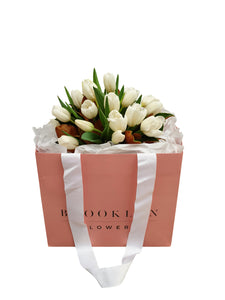 Tulip Posy Bag (+ vase) - Brooklyn Flowers