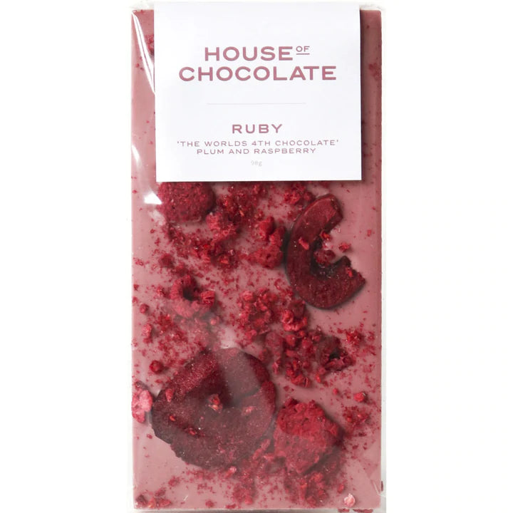 World's 4th Chocolate 'RUBY' Freeze Dried Plum And Raspberry Bar