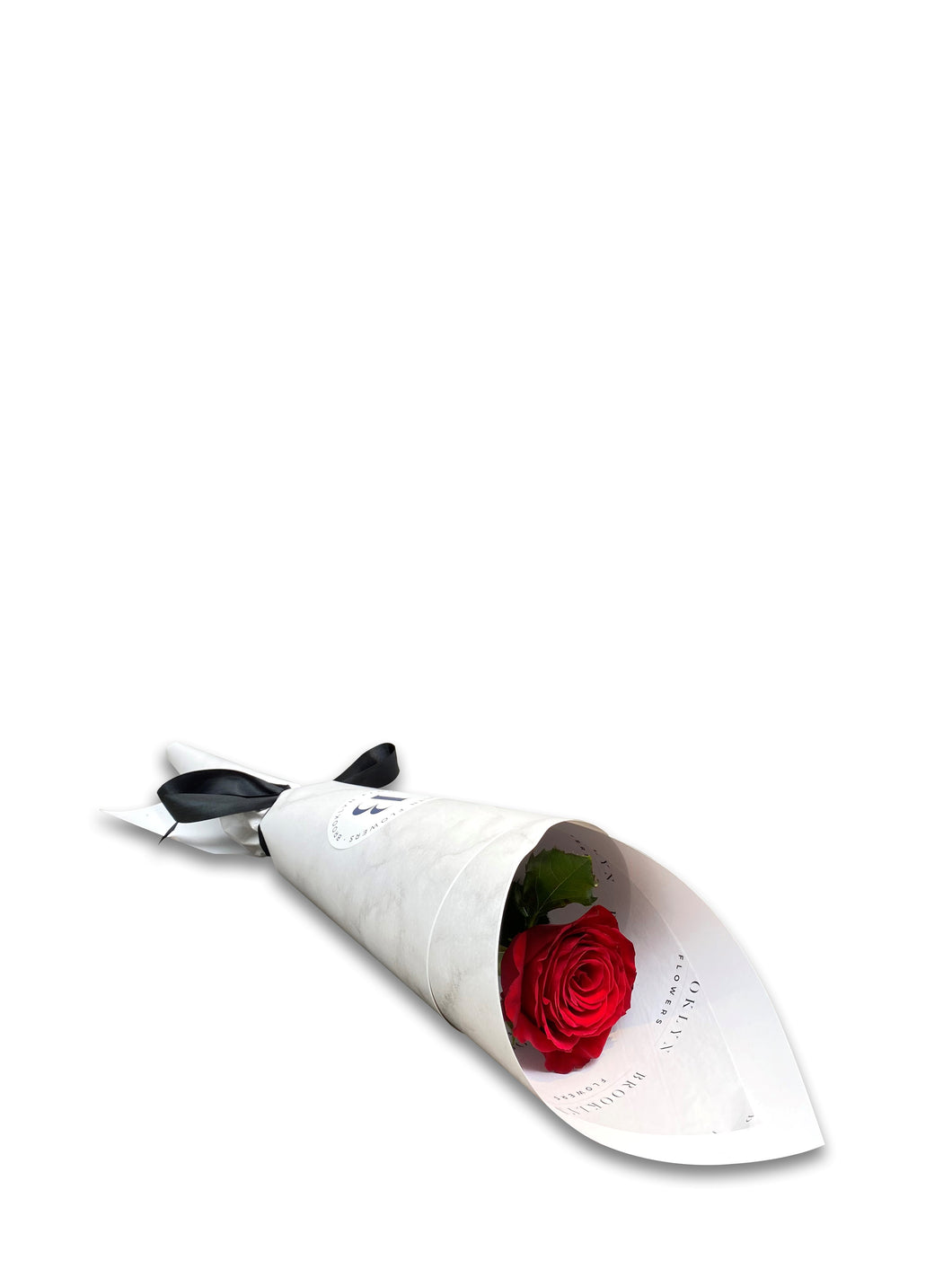 Single Stem Wrapped Rose - Brooklyn Flowers